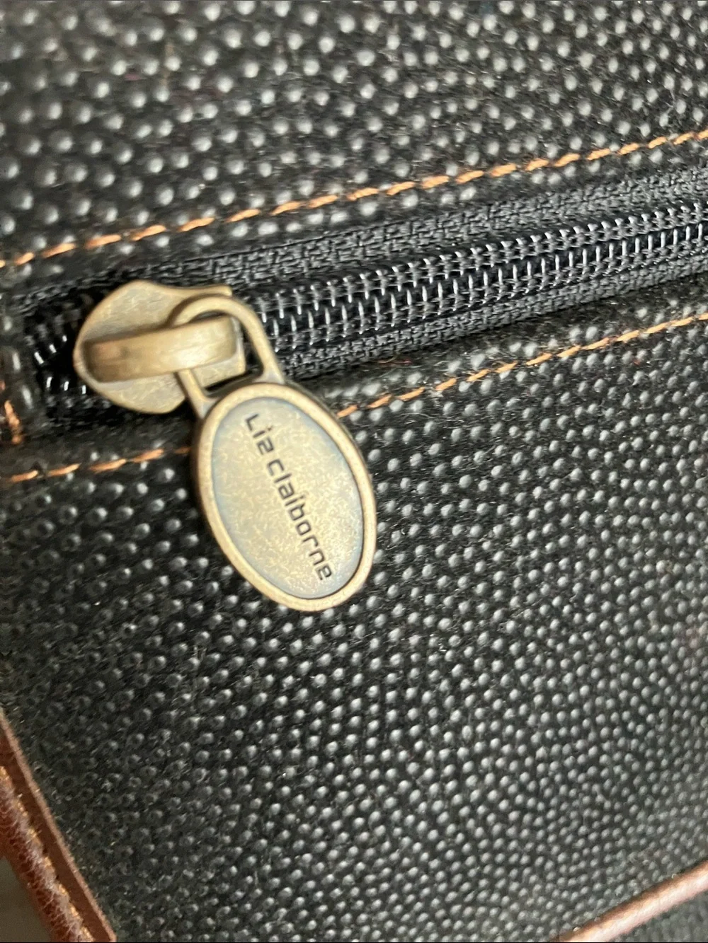 vintage claiborne Lg. Tote Purse brushed leather NWT